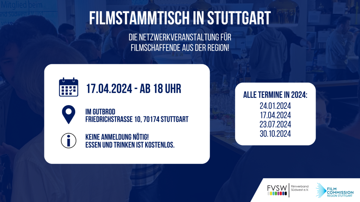 Der Stuttgarter Filmstammtisch trifft sich am 23.07.2024