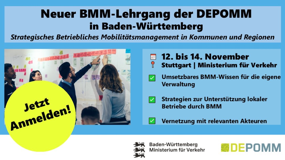 Lehrgang „Strategisches Betriebliches Mobilitätsmanagement in Kommunen und Regionen“